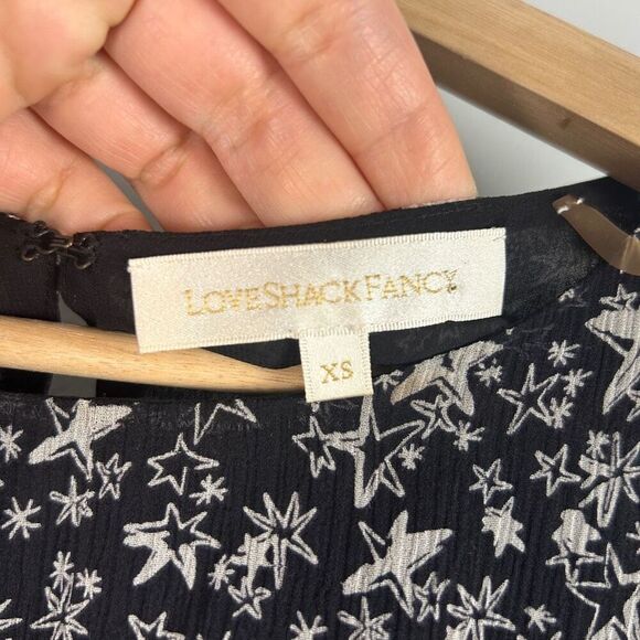 LOVESHACKFANCY Kaia Silk Dress in Evening Sky - Picture 4 of 10